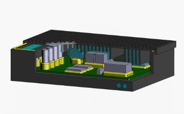 Resinization of metal housing